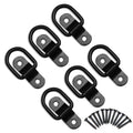 6 PCS D Ring Tie Down Anchor, D Rings Heavy with Duty, 3-rd Generation Trailer Tie Down Anchors, 2400Lbs Breaking Strength, 1/4